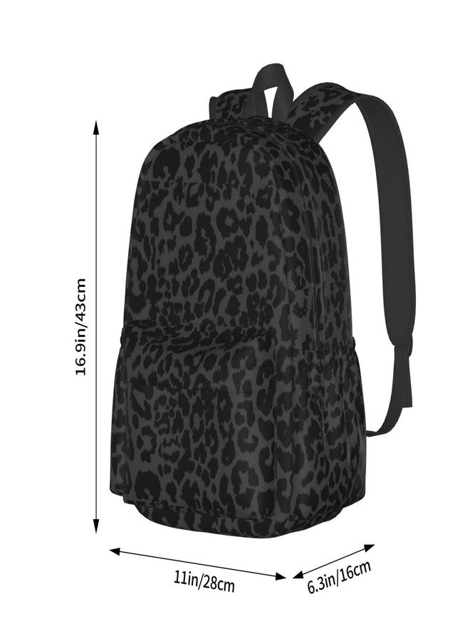 cfpolar 17 Inch Backpack Dark Gray Cheetah Leopard Print Laptop Bag Shoulder Bag School Bookbag Casual Daypack For Boys Girls - Image 4